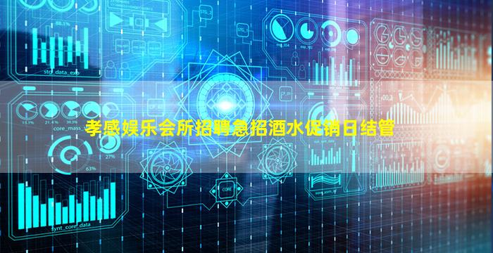 孝感娱乐会所招聘急招酒水促销日结管